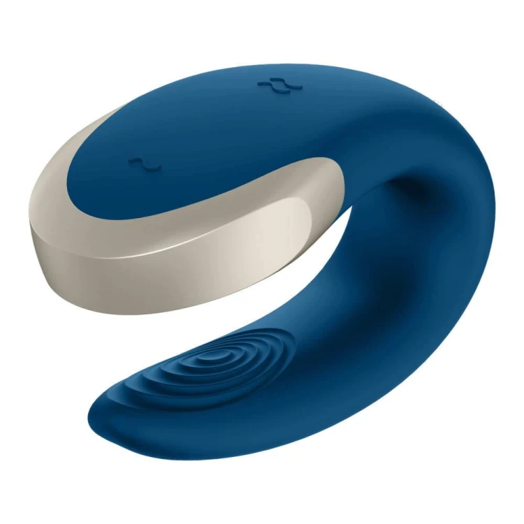 Satisfyer Double Love Blue – luksusowy wibrator dla par z pilotem i aplikacją