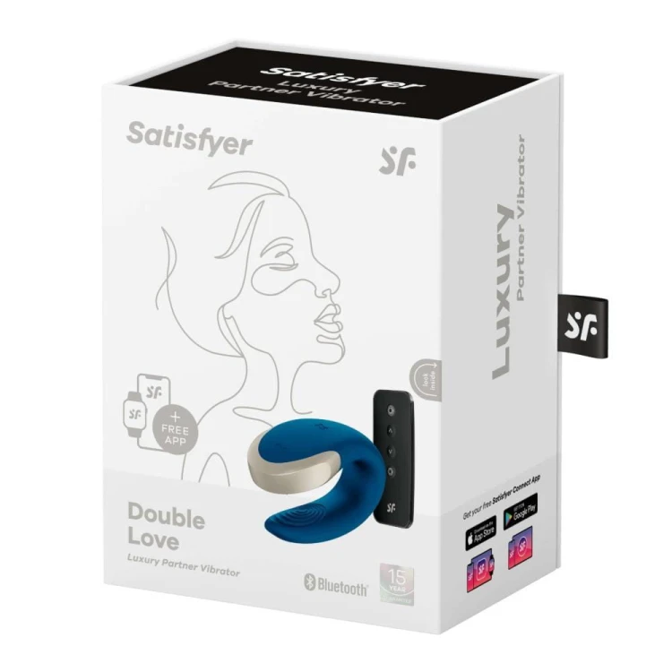 Satisfyer Double Love Blue – luksusowy wibrator dla par z pilotem i aplikacją