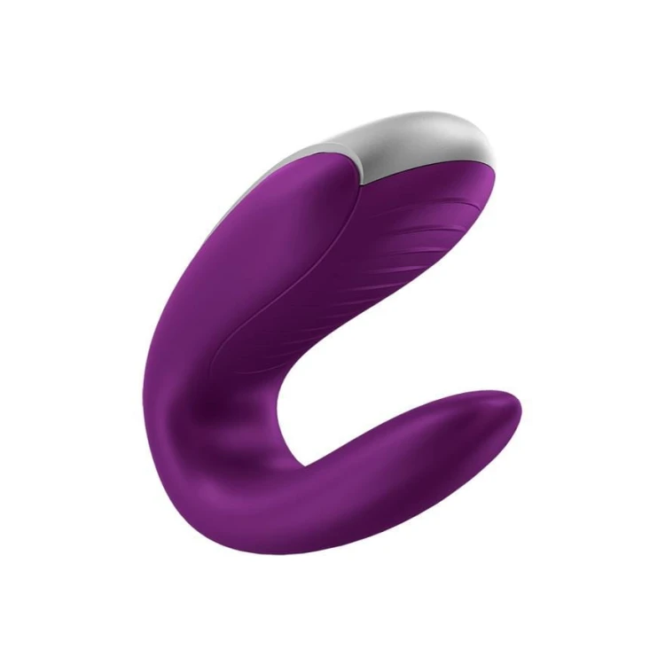 Satisfyer Double Fun Violet – wibrator dla par typu U-shape z aplikacją