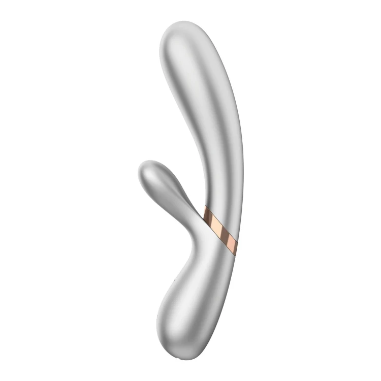 Satisfyer Hot Lover Silver – luksusowy podgrzewany wibrator króliczek z aplikacją