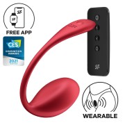 Satisfyer Shiny Petal Red – wibrujące jajko z aplikacją i pilotem