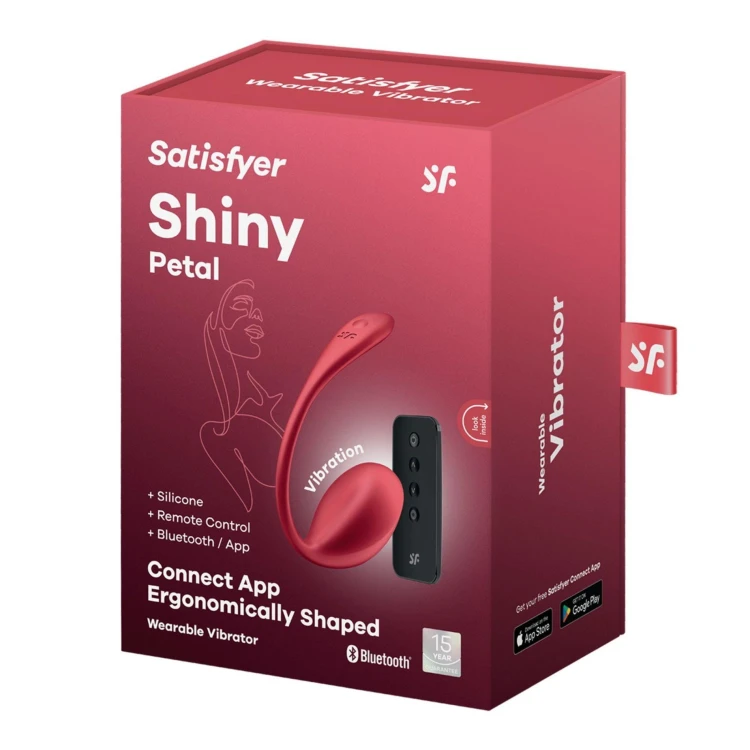 Satisfyer Shiny Petal Red – wibrujące jajko z aplikacją i pilotem