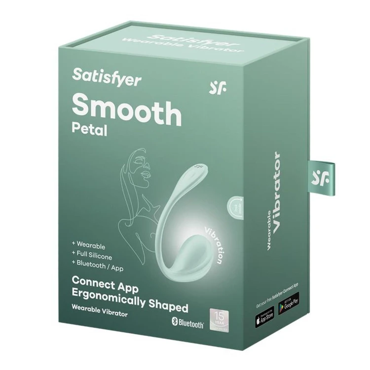 Satisfyer Smooth Petal Mint – wibrujące jajko z aplikacją i pilotem