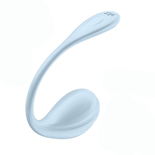 Satisfyer Smooth Petal Light Blue – wibrator do majtek i jajko z aplikacją