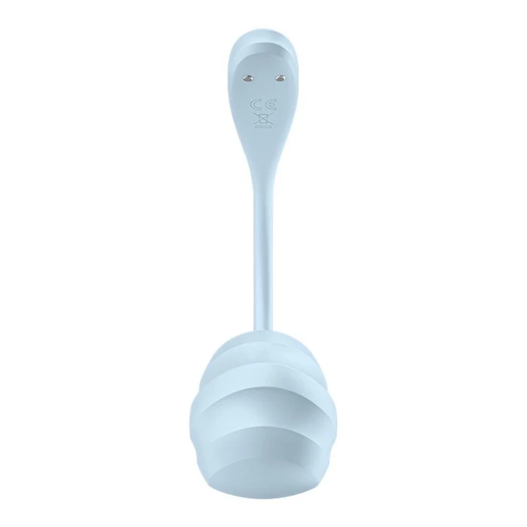 Satisfyer Smooth Petal Light Blue – wibrator do majtek i jajko z aplikacją