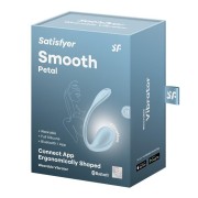 Satisfyer Smooth Petal Light Blue – wibrator do majtek i jajko z aplikacją