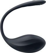 Satisfyer Ribbed Petal Black – wibrujące jajko  z aplikacją