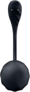 Satisfyer Ribbed Petal Black – wibrujące jajko  z aplikacją