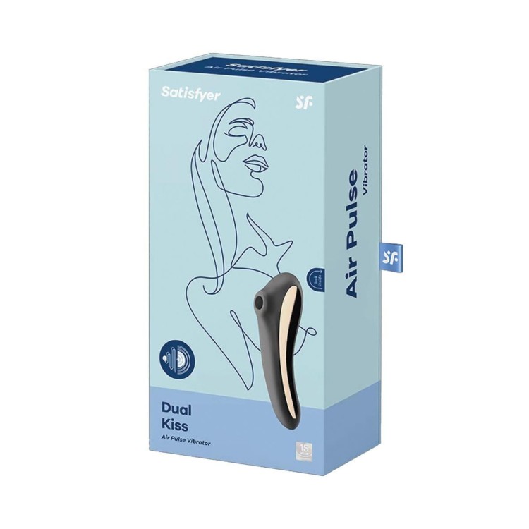 Satisfyer Dual Kiss Black – masażer łechtaczki z wibratorem punktu G