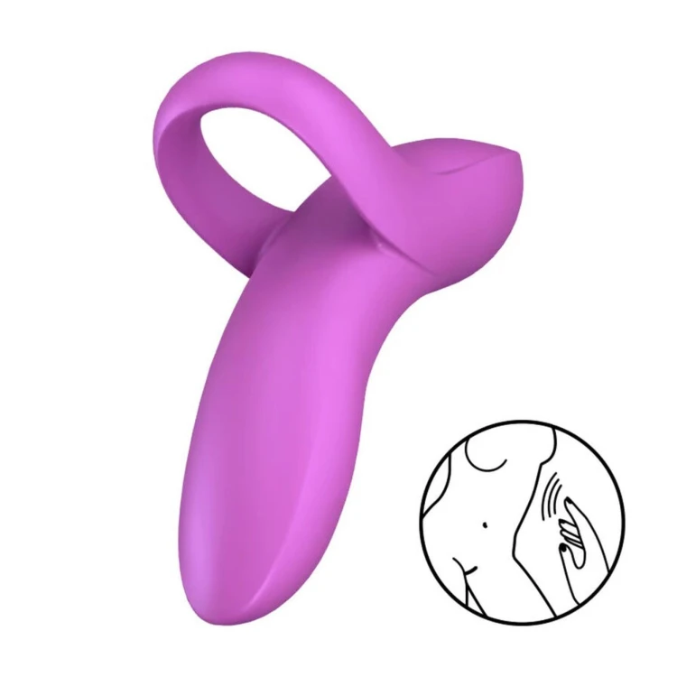 Satisfyer Bold Lover Dark Pink – Uniwersalny Wibrator na Palec (Ciemny Róż)
