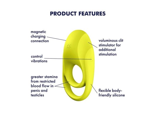 Satisfyer Spectacular Duo – Podwójny Regulowany Pierścień Erekcyjny z Masażerem Łechtaczki