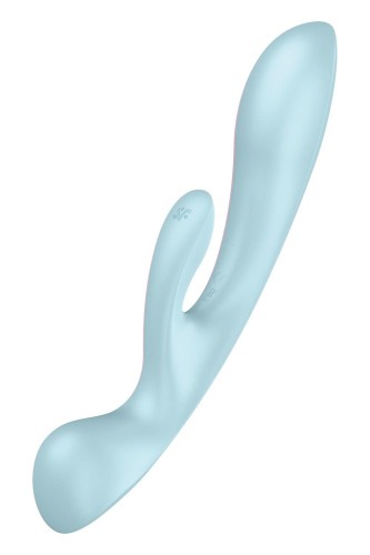 Satisfyer Triple Oh Light Blue – Wibrator Króliczek z 3 Silnikami