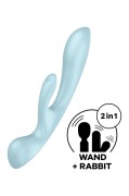 Satisfyer Triple Oh Light Blue – Wibrator Króliczek z 3 Silnikami