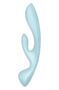 Satisfyer Triple Oh Light Blue – Wibrator Króliczek z 3 Silnikami