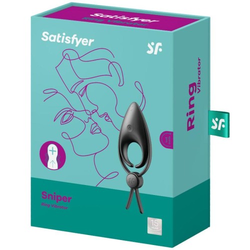 Satisfyer Sniper Black – Regulowany Pierścień Erekcyjny z podwójną mocą