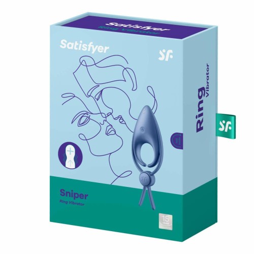 Satisfyer Sniper Blue – Regulowany Pierścień Erekcyjny z 2 Silnikami