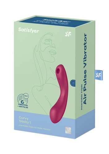 Satisfyer Curvy Trinity 1 Red – Wibrator 3w1 z Falami Ciśnienia