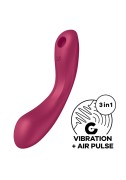 Satisfyer Curvy Trinity 1 Red – Wibrator 3w1 z Falami Ciśnienia
