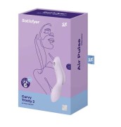 Satisfyer Curvy Trinity 2 Violet – Wibrator 3w1 z Falami Ciśnienia