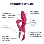 Satisfyer Embrace Me Berry – Wibrator Króliczek | Stymulacja Punktu G i Łechtaczki od Góry