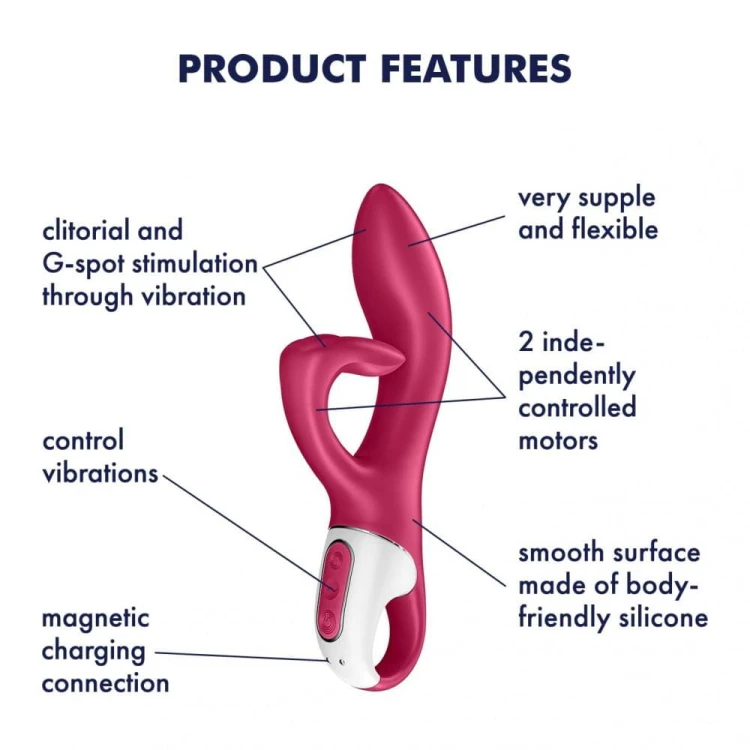 Satisfyer Embrace Me Berry – Wibrator Króliczek | Stymulacja Punktu G i Łechtaczki od Góry