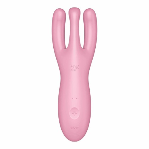 Satisfyer Threesome 4 Pink – Wibrator z 3 Ramionami | Stymulacja Łechtaczki i Warg Sromowych