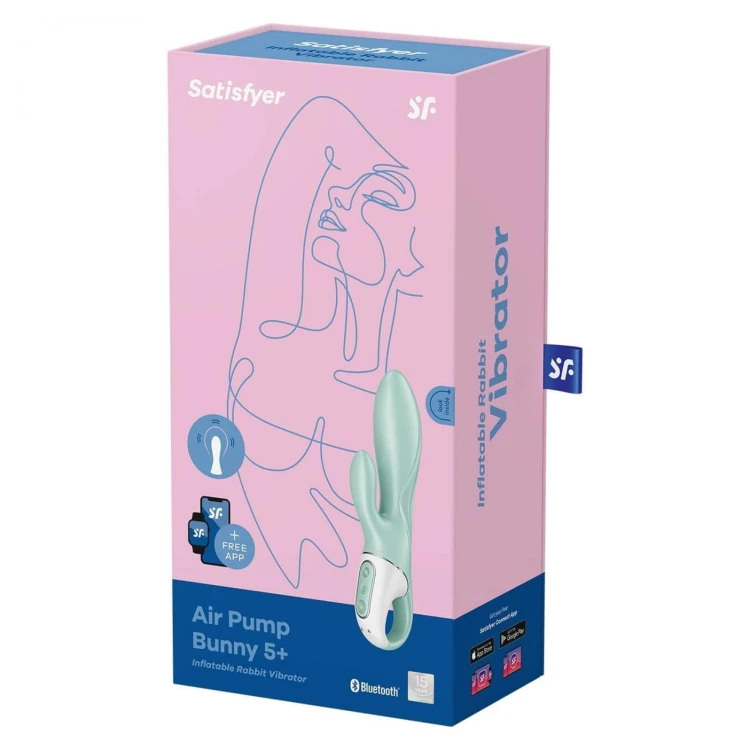 Satisfyer Air Pump Bunny 5 – Nadmuchiwany Wibrator Króliczek z Aplikacją