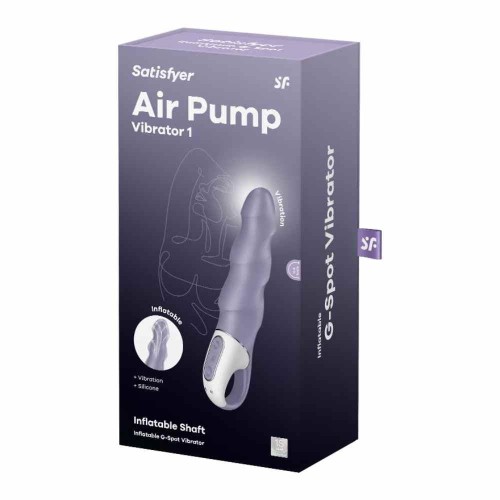 Satisfyer Air Pump Vibrator 1 - Nadmuchiwany wibrator ze spiralną teksturą