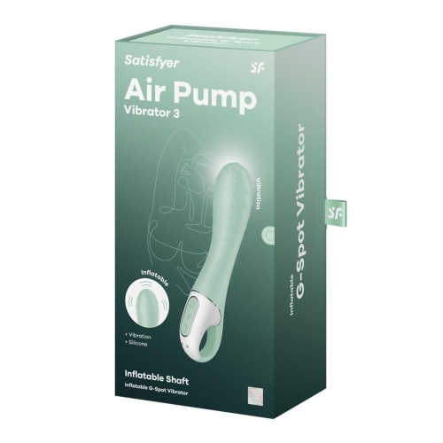 Satisfyer Air Pump Vibrator 3 Mint - Nadmuchiwany wibrator punktu G