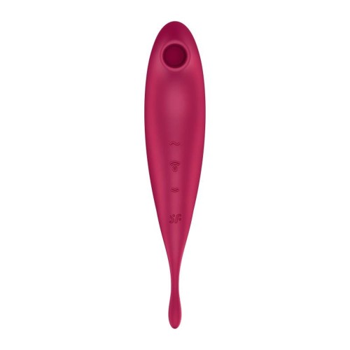 Satisfyer Twirling Pro Red – masażer łechtaczki z aplikacją
