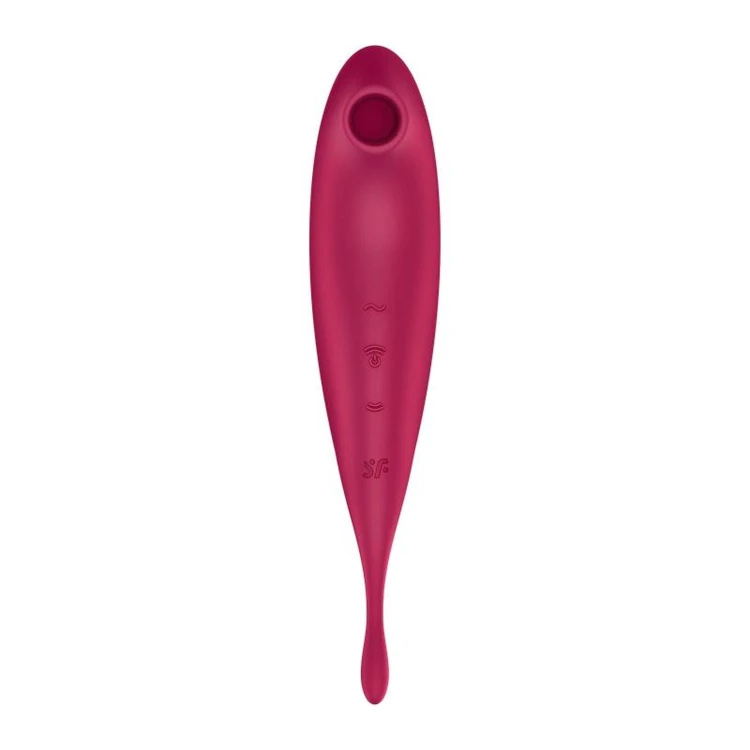 Satisfyer Twirling Pro Red – masażer łechtaczki z aplikacją