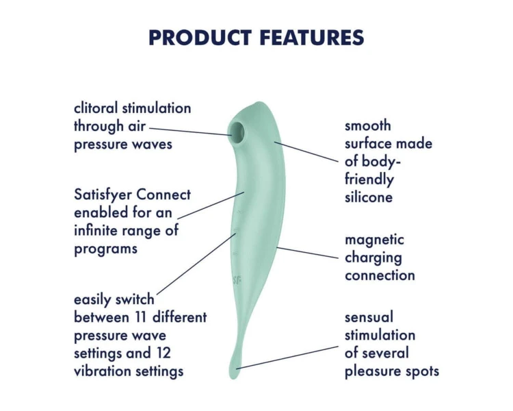 Satisfyer Twirling Pro Connect App Mint – masażer łechtaczki z aplikacją