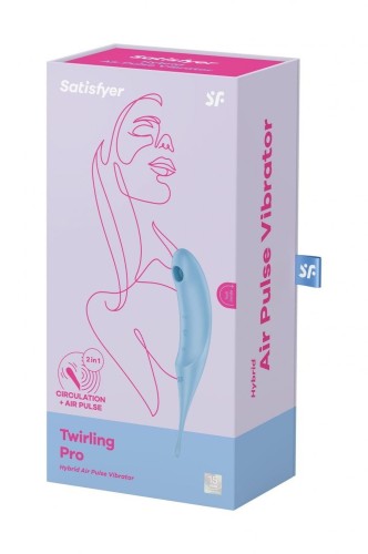 Masażer łechtaczki Satisfyer Twirling Pro Blue – Fale Ciśnienia i Wibracje