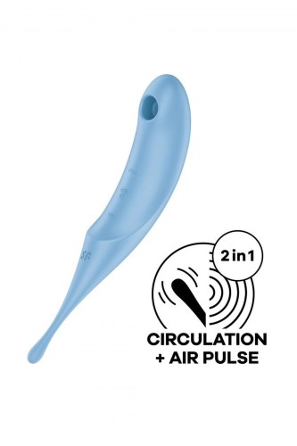 Masażer łechtaczki Satisfyer Twirling Pro Blue – Fale Ciśnienia i Wibracje