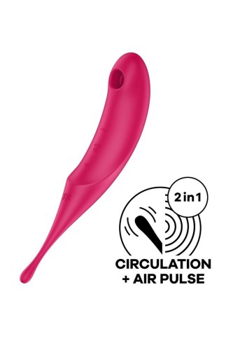 Masażer łechtaczki Satisfyer Twirling Pro Red – Fale Ciśnienia i Wibracje