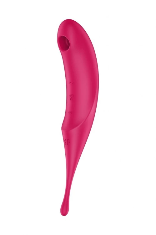 Masażer łechtaczki Satisfyer Twirling Pro Red – Fale Ciśnienia i Wibracje