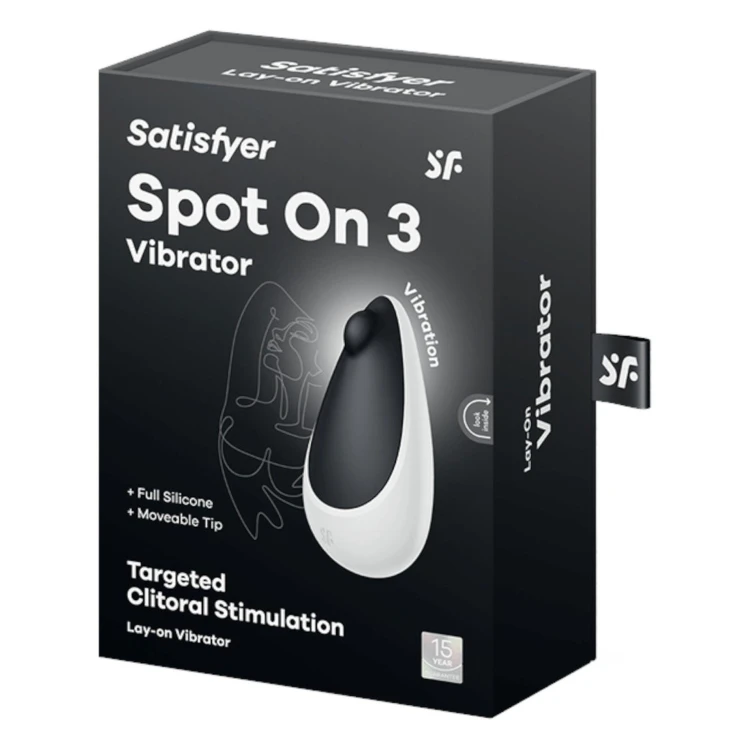 Satisfyer Spot On 3 Black - Wibrator Nakładany do Stymulacji Łechtaczki z Ruchomą Końcówką