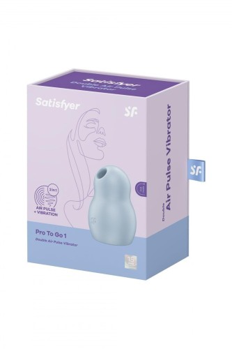 Satisfyer Pro To Go 1 Blue - Masażer Łechtaczki z Falami Ciśnienia i Wibracjami