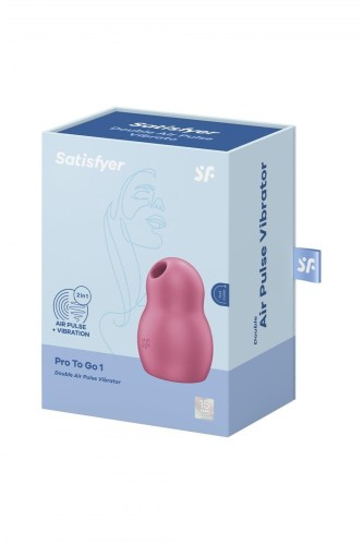 Satisfyer Pro To Go 1 Red - Masażer Łechtaczki z Falami Ciśnienia i Wibracjami