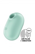 Satisfyer Pro To Go 2 Mint - Masażer Łechtaczki z Falami Powietrznymi i Wibracjami