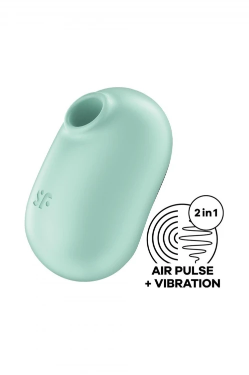 Satisfyer Pro To Go 2 Mint - Masażer Łechtaczki z Falami Powietrznymi i Wibracjami