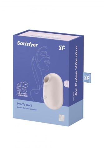 Satisfyer Pro To Go 2 Beige - Masażer Łechtaczki z Falami Powietrznymi i Wibracjami