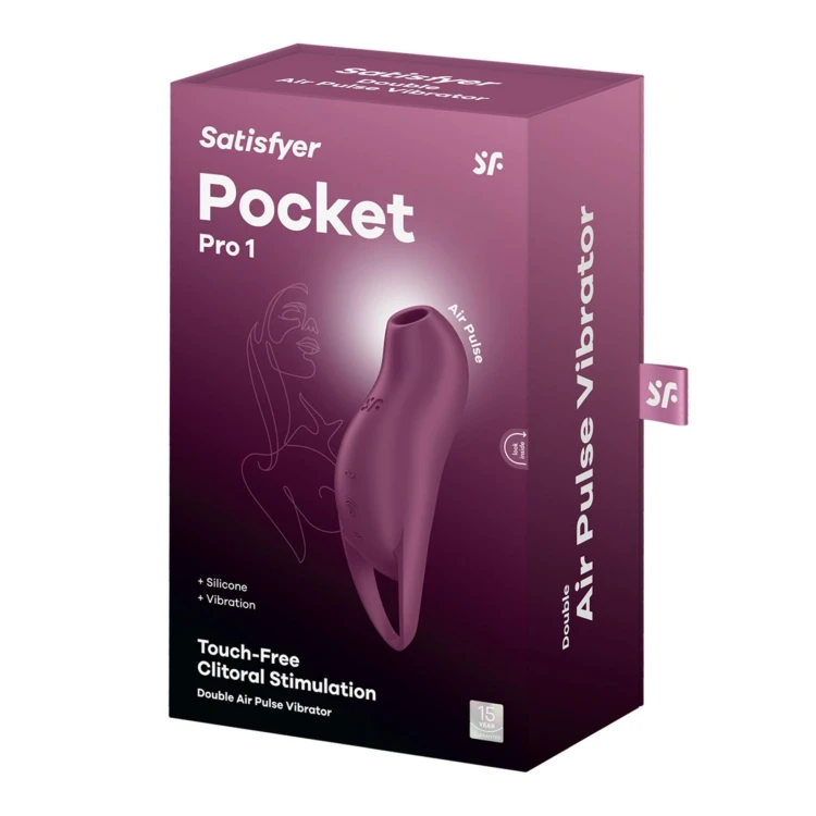 Satisfyer Pocket Pro 1 Purple - Masażer Łechtaczki z Falami Ciśnienia i Wibracjami