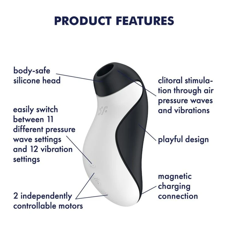 Satisfyer Orca Double Air Pulse  – masażer łechtaczki z falami powietrza
