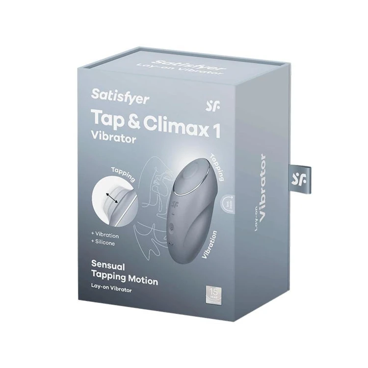 Satisfyer Tap & Climax 1 Bluegrey – masażer łechtaczki z funkcją stukania