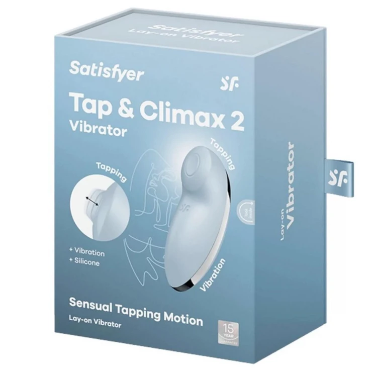 Satisfyer Tap & Climax 2 Blue – masażer łechtaczki z funkcją stukania
