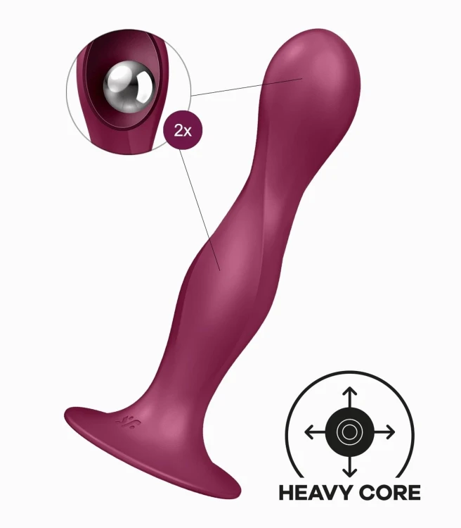 Satisfyer Double Ball-R Red – Korek Analny z Dynamicznymi Kulkami i Przyssawką