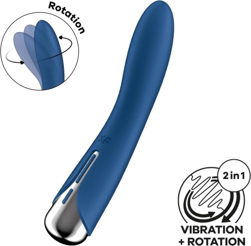 Satisfyer Spinning Vibe 1 Blue – Wibrator  klasyczn do Stymulacji Punktu G