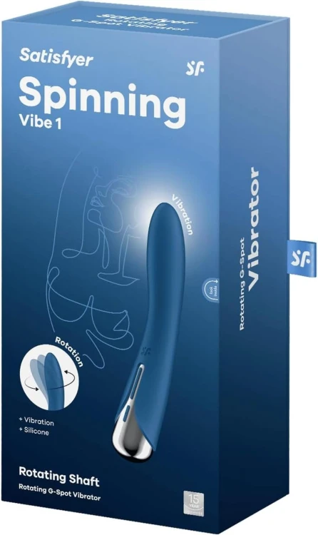 Satisfyer Spinning Vibe 1 Blue – Wibrator  klasyczn do Stymulacji Punktu G