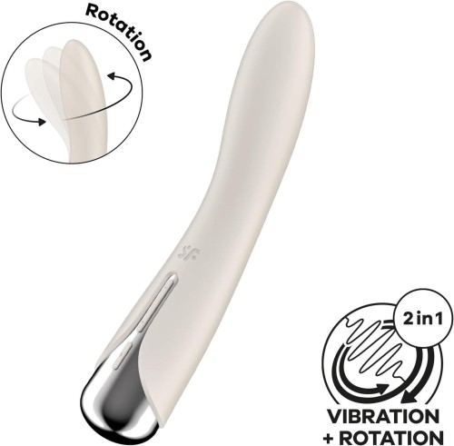 Satisfyer Spinning Vibe 1 Beige – Klasyczny Wibrator do Stymulacji Punktu G
